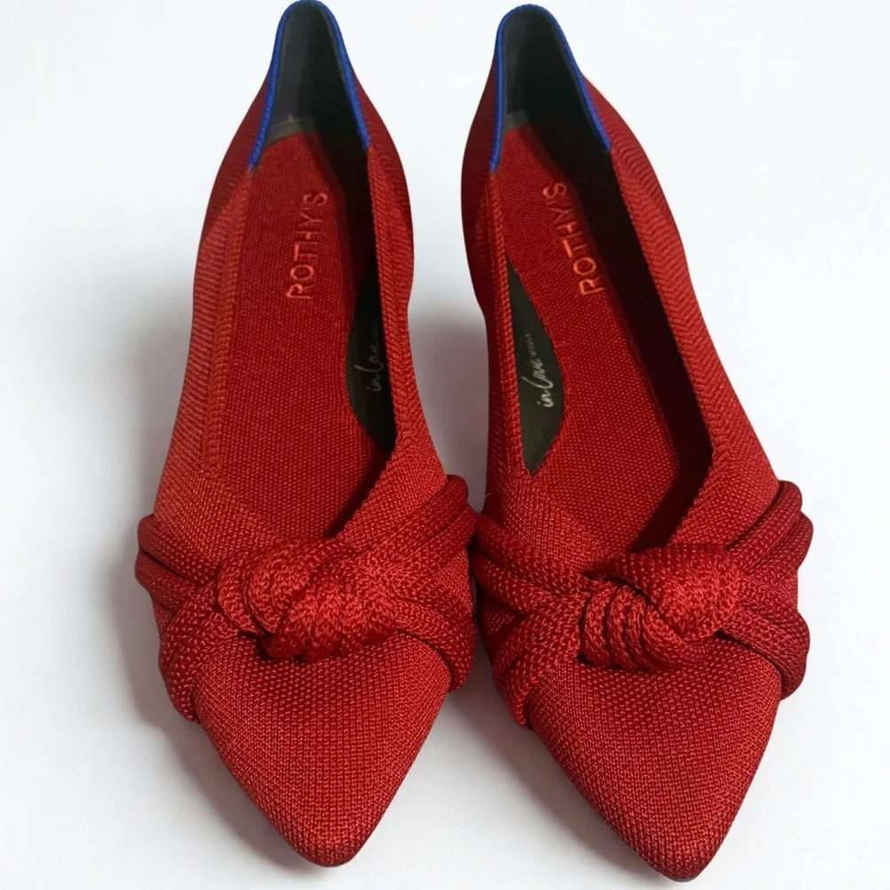 Rothy's Vibrant Red Knotted Flats - Picture 6 of 6